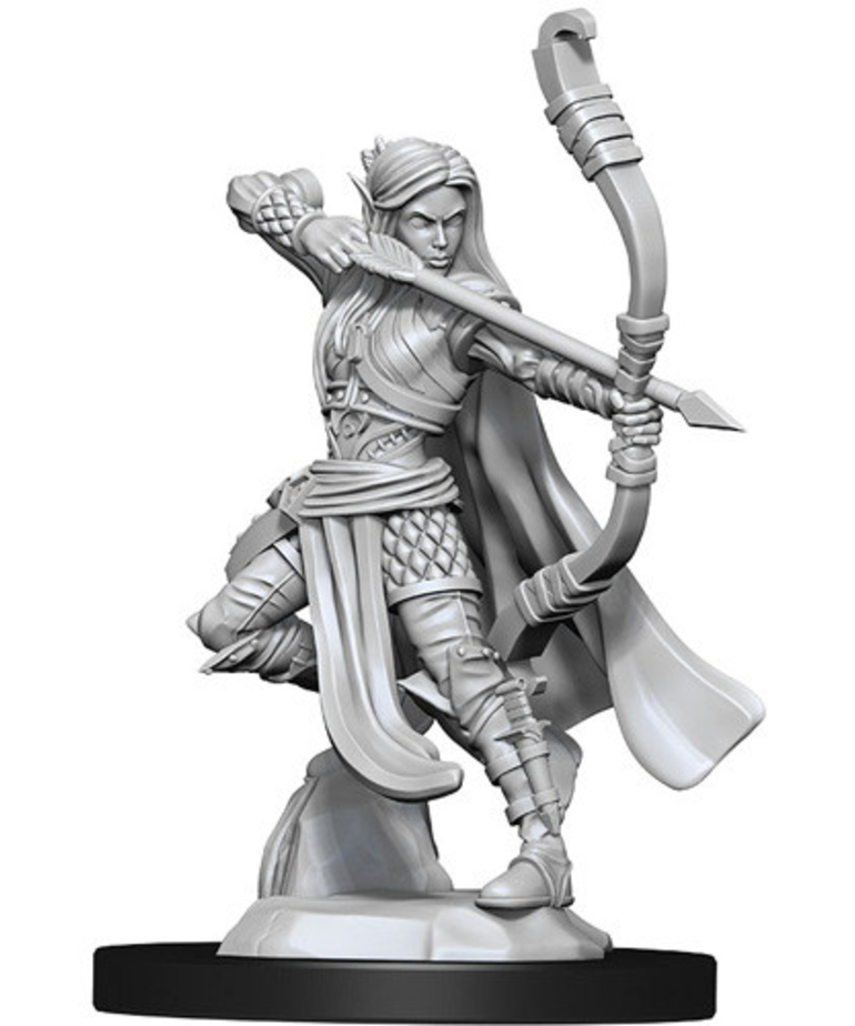 D&D NMM W06 Elf Fighter Female unpainted miniature