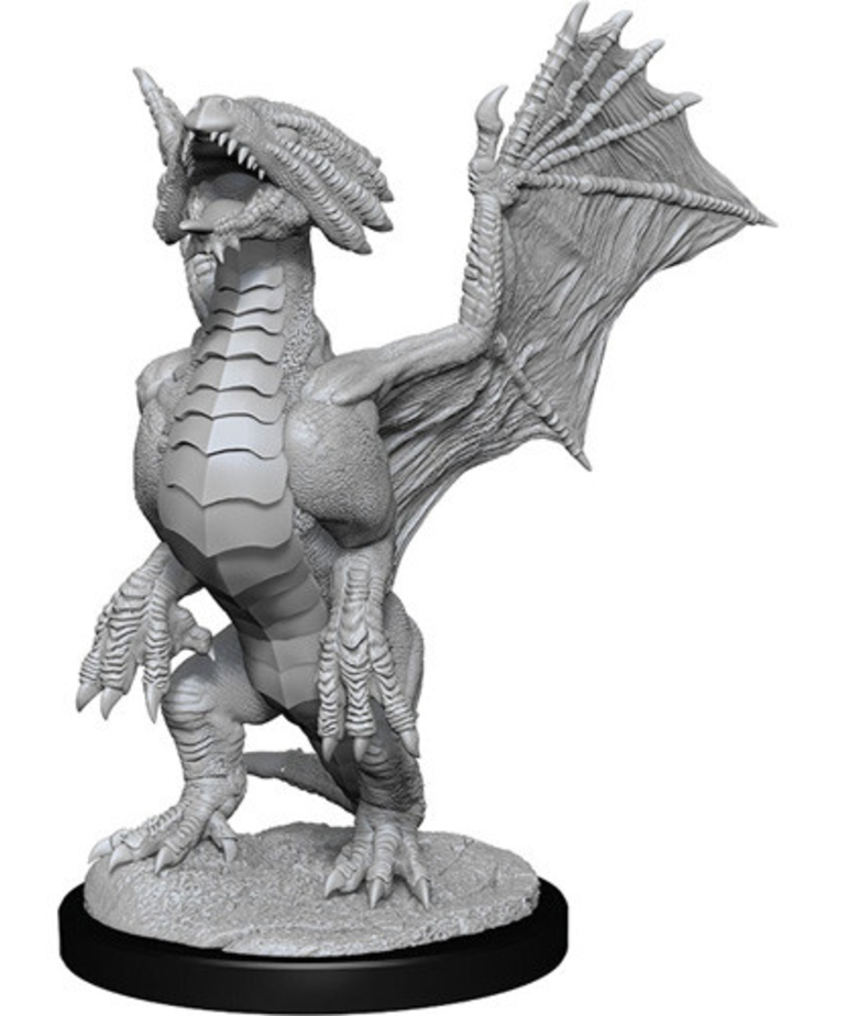 WizKids - WZK D&D: Nolzur's Marvelous Unpainted Miniatures - Bronze Dragon Wyrmling & Pile of Sea Found Treasure