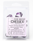 Chessex - CHX CLOSEOUT - Chessex - 10-die d10 set - Gemini Purple-Steel w/ White