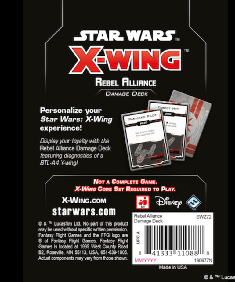 Atomic Mass Games - AMG Star Wars: X-Wing 2E - Damage Deck - Rebel Alliance