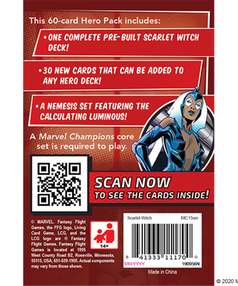 Fantasy Flight Games - FFG Marvel Champions: The Card Game - Scarlet Witch - Hero Pack