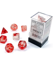 Chessex - CHX Chessex - Polyhedral 7-Die Set - Nebula Luminary - Red w/ Silver