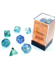 Chessex - CHX Chessex - Polyhedral 7-Die Set - Nebula Luminary - Oceanic w/ Gold