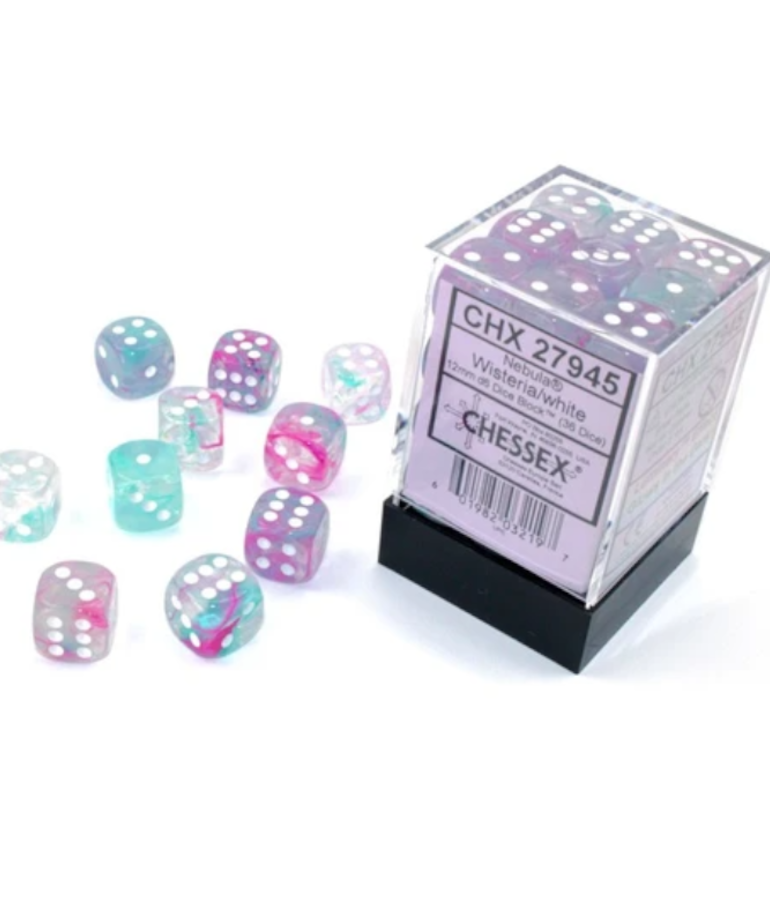 Chessex - CHX Chessex - 12mm Dice Block - Nebula Luminary - Wistera w/ White