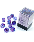 Chessex - CHX Chessex - 12mm Dice Block - Nebula Luminary - Nocturnal w/ Blue