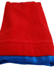 Metallic Dice Games - LIC Metallic Dice Games - Dice Bag - 6x8 - Red Velvet w/ Blue Satin