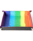 Metallic Dice Games - LIC Metallic Dice Games: Tray - Folding 10x10 - Velvet - Rainbow