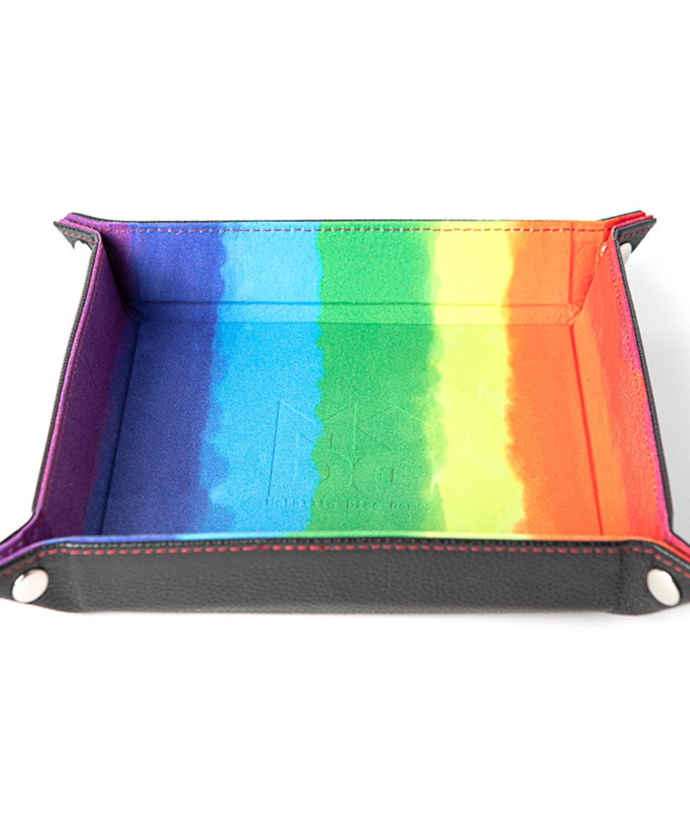 Metallic Dice Games - LIC Metallic Dice Games: Tray - Folding 10x10 - Velvet - Rainbow