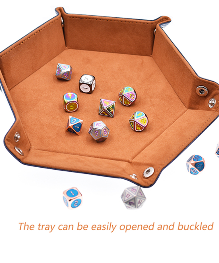 Gameopolis Dice - UDI Gameopolis: Dice Tray -  Folding: Hexagon - Camel Velvet