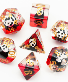 Gameopolis Dice - UDI Resin Ghostface - Red & Clear w/ Gold