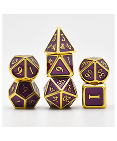 Gameopolis Dice - UDI Metal - Purple Sapphie Enamel w/ Gold Plating