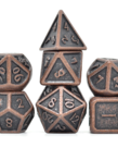 Gameopolis Dice - UDI Gameopolis Dice - Polyhedral 7-Die Set - Barrel Ancient Metal - Copper