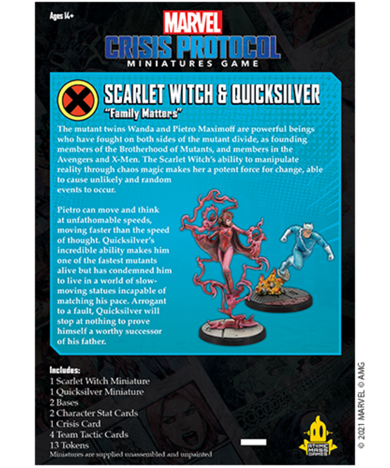 Atomic Mass Games - AMG Marvel: Crisis Protocol - Scarlet Witch & Quicksilver - Character Pack