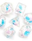 Udixi Dice - UDI Udixi Dice - Polyhedral 7-Die Set -  Cotton Candy - Pink, White & Blue