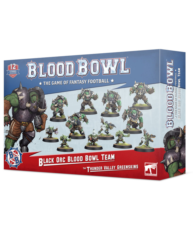Games Workshop - GAW Blood Bowl - Black Orc Team  - The Thunder Valley Greenskins
