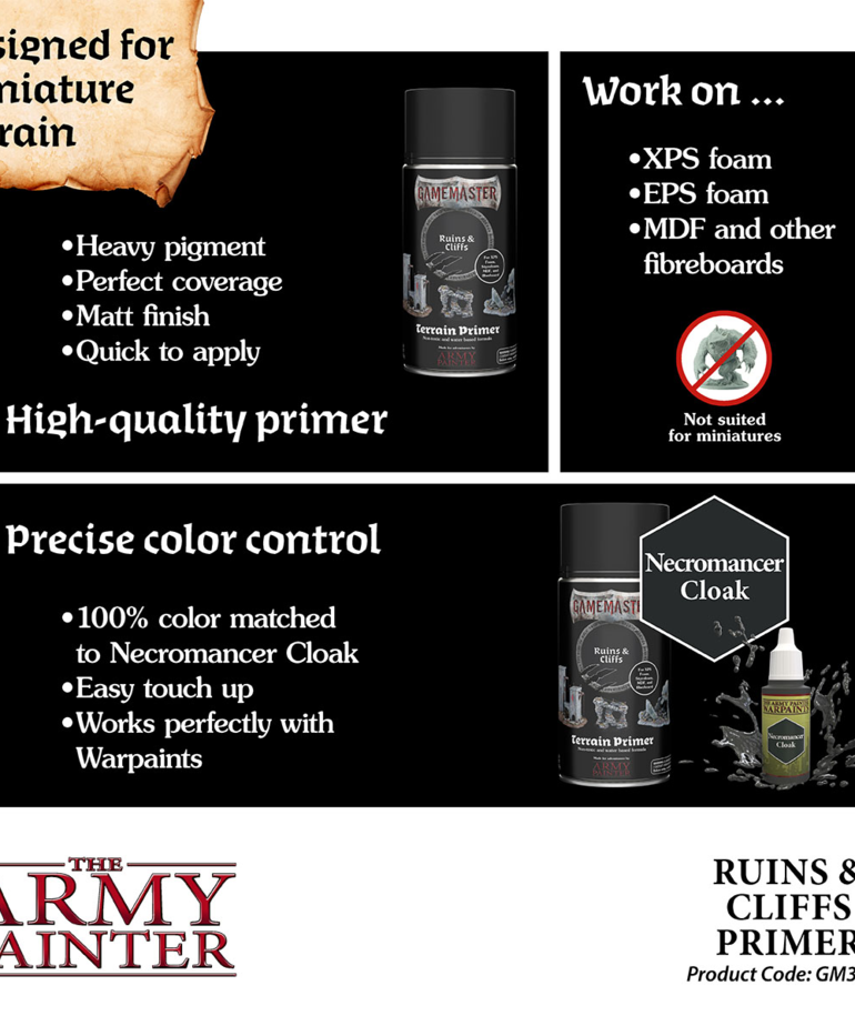 The Army Painter - AMY The Army Painter: Gamemaster: Terrain Primer - Ruins & Cliffs