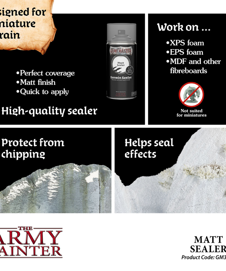 The Army Painter - AMY The Army Painter : Gamemaster - Terrain Primer - Matte Sealer