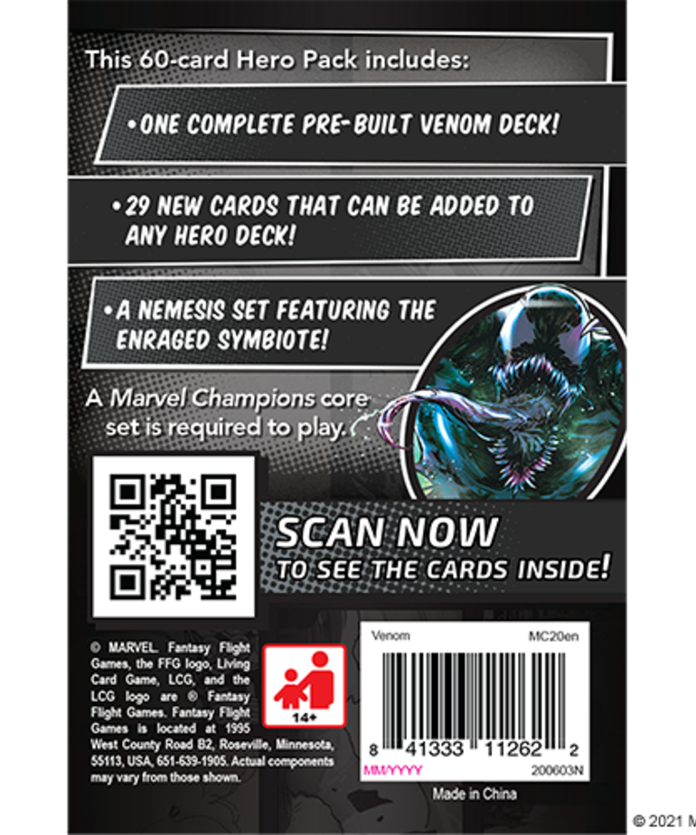 Fantasy Flight Games - FFG Marvel Champions: The Card Game - Venom - Hero Pack