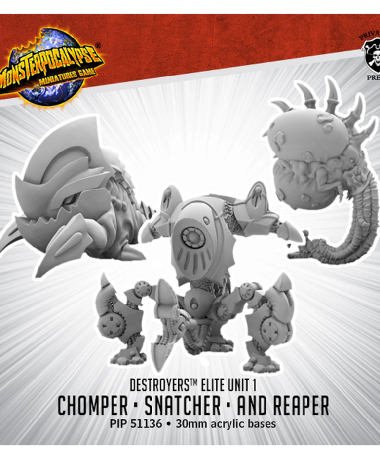 Privateer Press - PIP Monsterpocalypse - Destroyers - Chomper, Snatcher, & Reaper - Alternate Elite Units