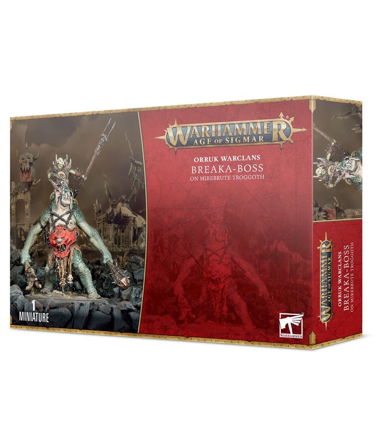 Games Workshop - GAW Warhammer: Age of Sigmar - Orruk Warclans - Breaka-Boss on Mirebrute Troggoth