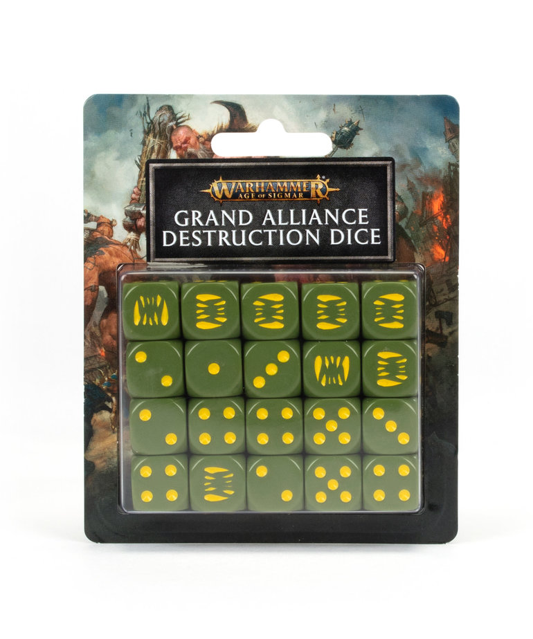 Games Workshop - GAW Warhammer: Age of Sigmar - Grand Alliance Destruction Dice Set
