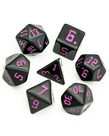 Gameopolis Dice - UDI Gameopolis: Dice - Polyhedral 7 Set - Simple Black - Black w/ Pink