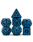 Gameopolis Dice - UDI Gameopolis: Dice - Polyhedral 7-Die Set - Window Lattice Pattern - Blue