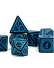 Gameopolis Dice - UDI Gameopolis: Dice - Polyhedral 7-Die Set - Window Lattice Pattern - Blue