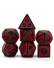 Gameopolis Dice - UDI Gameopolis: Dice - Polyhedral 7-Die Set - Window Lattice Pattern - Red