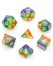 Gameopolis Dice - UDI Gameopolis: Dice - Polyhedral 7-Die Set - Layer Dice - Transparent Rainbow