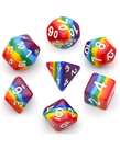 Gameopolis Dice - UDI Gameopolis: Dice - Polyhedral 7 Set - Layer Dice - 7 Layer Rainbow