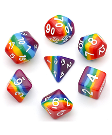 Gameopolis Dice - UDI Polyhedral 7-Die Set - Layer - 7 Layer Rainbow