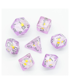 Gameopolis Dice - UDI Polyhedral 7-Die Set - Sunflower Dice - Purple