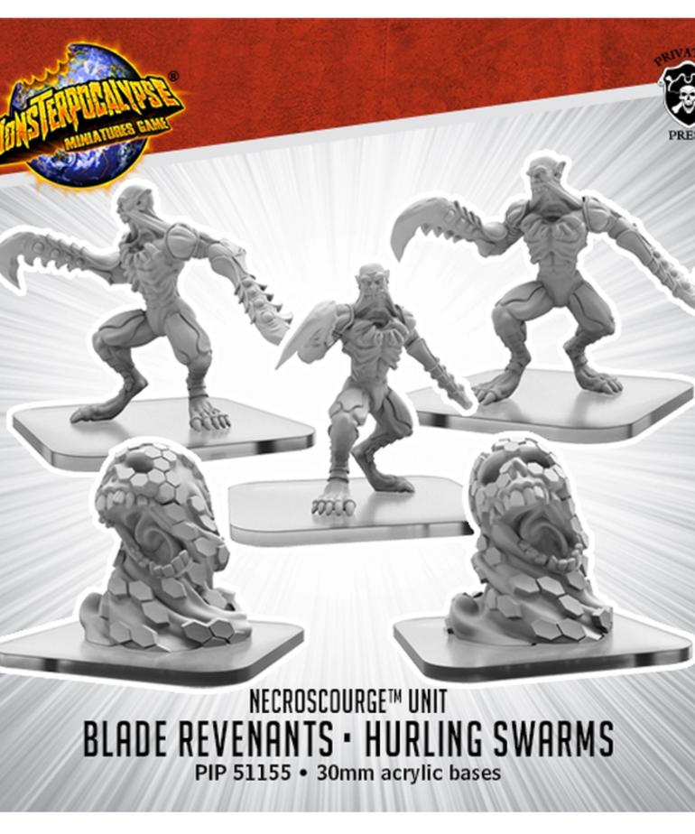 Privateer Press - PIP Monsterpocalypse - Necroscourge - Blade Revenants & Hurling Swarms - Unit