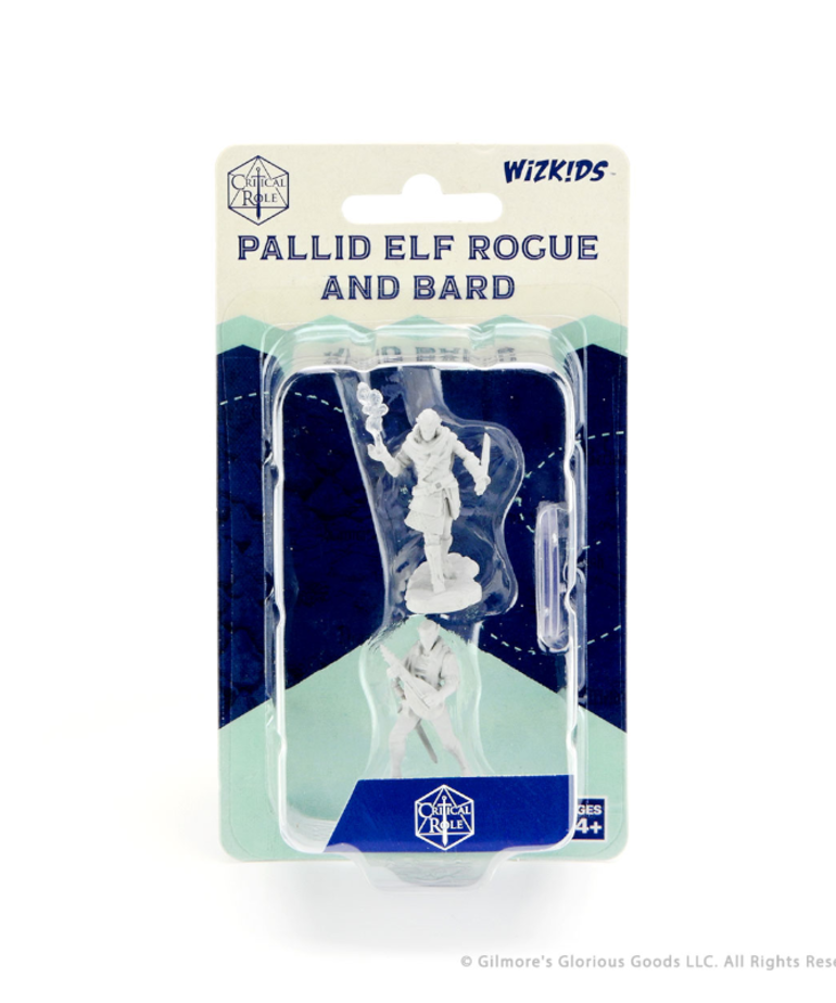 WizKids - WZK Critical Role: Unpainted Miniatures - Wave 1 - Male Pallid Elf Rogue & Bard