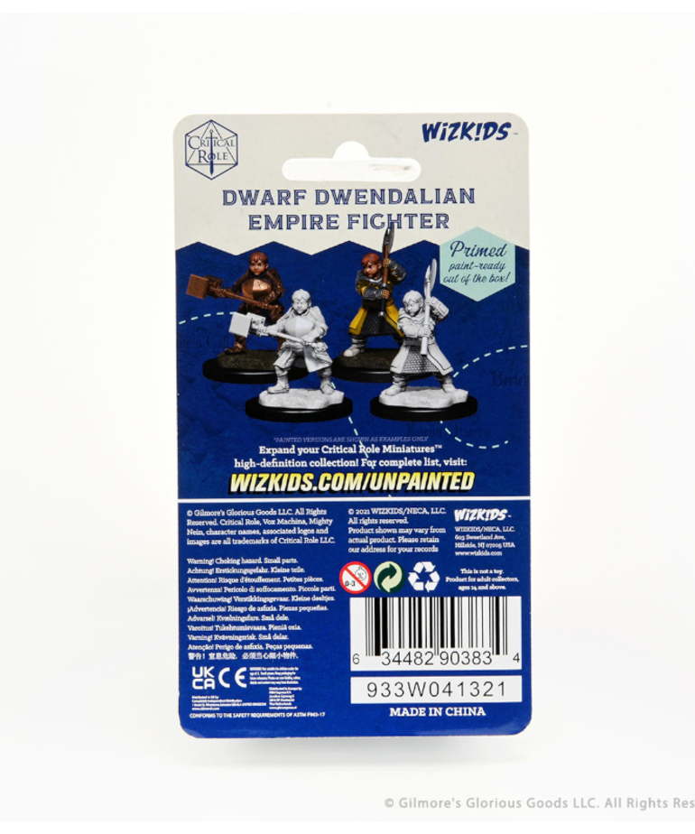 WizKids - WZK CLEARANCE - Critical Role: Unpainted Miniatures - Wave 1 - Female Dwarf Dwendalian Empire Fighter