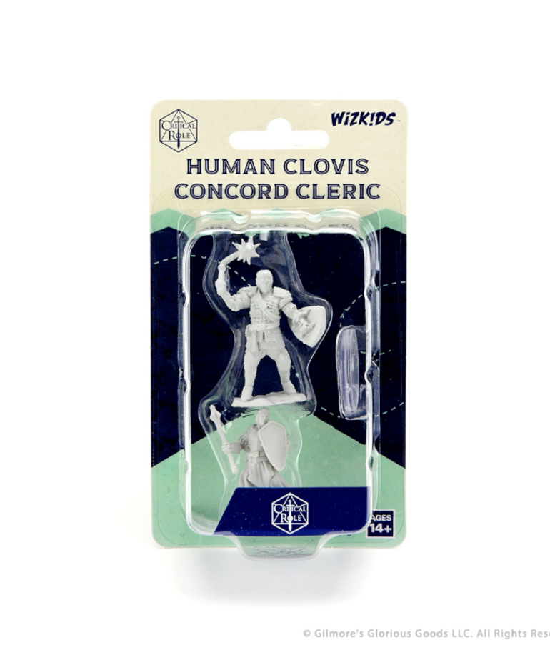 WizKids - WZK CLEARANCE - Critical Role: Unpainted Miniatures - Wave 1 - Male Human Clovis Concord Cleric
