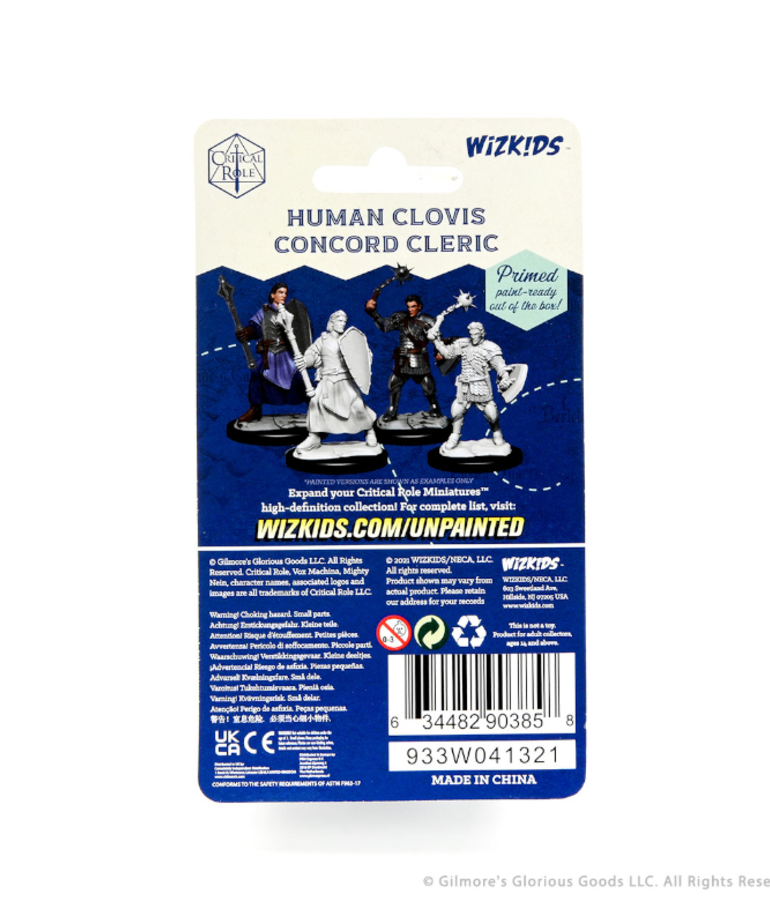 WizKids - WZK CLEARANCE - Critical Role: Unpainted Miniatures - Wave 1 - Male Human Clovis Concord Cleric