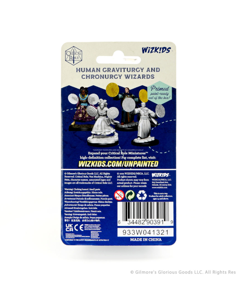 WizKids - WZK CLEARANCE - Critical Role: Unpainted Miniatures - Wave 1 - Female Human Graviturgy & Chronurgy Wizards