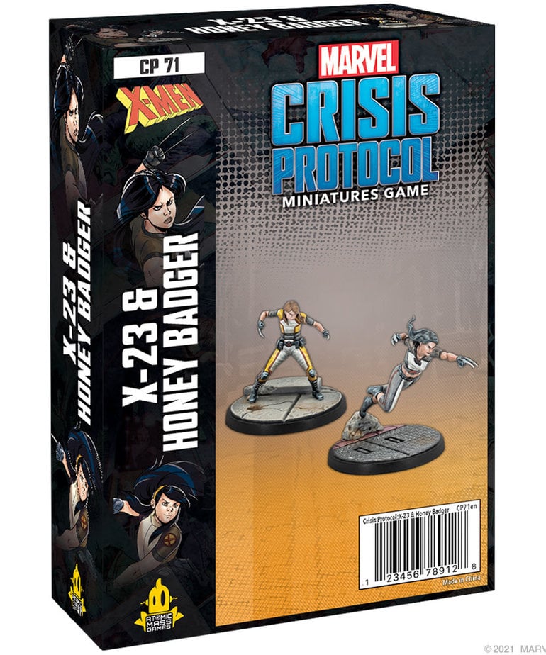 Atomic Mass Games - AMG Marvel: Crisis Protocol - X-23 & Honey Badger - Character Pack