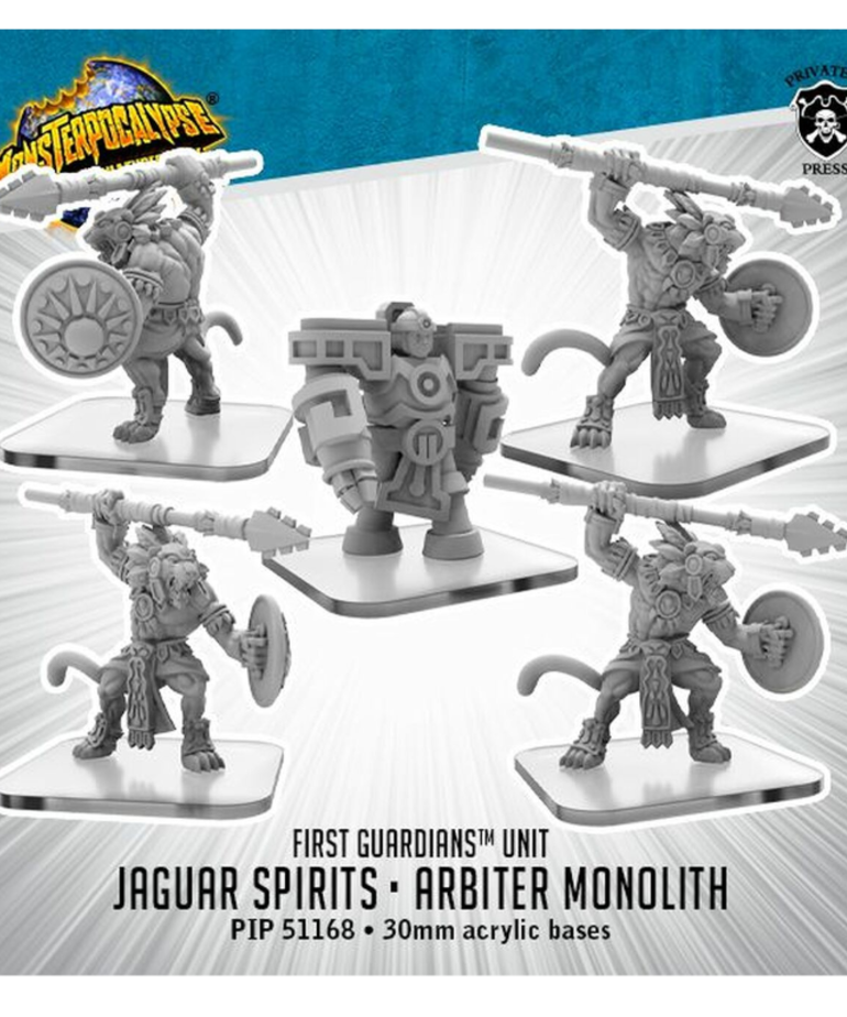Privateer Press - PIP Monsterpocalypse - First Guardians - Jaguar Spirits & Arbiter Monoliths - Unit
