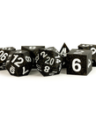 Metallic Dice Games - LIC Metallic Dice Games - Polyhedral 7-Die Set - Sharp Edge Silicone Rubber - Gold Scatter