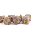Metallic Dice Games - LIC Metallic Dice Games - Polyhedral 7-Die Set - Sharp Edge Silicone Rubber - Volcanic Soot