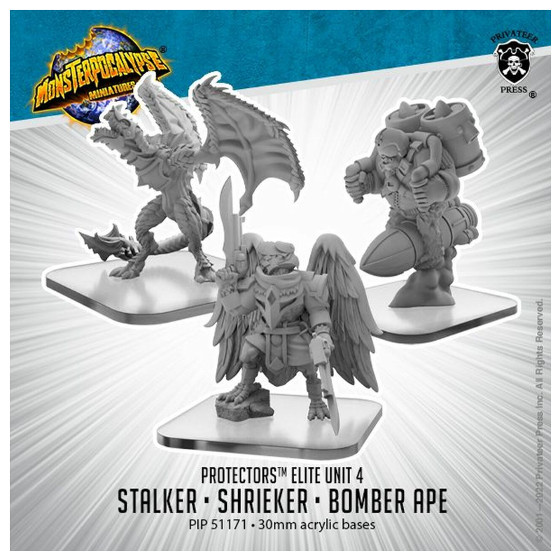 Monsterpocalypse - Protectors - Bomber Ape, Stalker, Shrieker