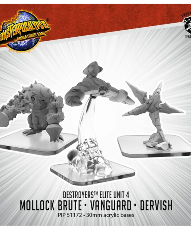 Privateer Press - PIP Monsterpocalypse - Destroyers - Dervish, Vanguard, Mollock Brute - Alternate Elite Units