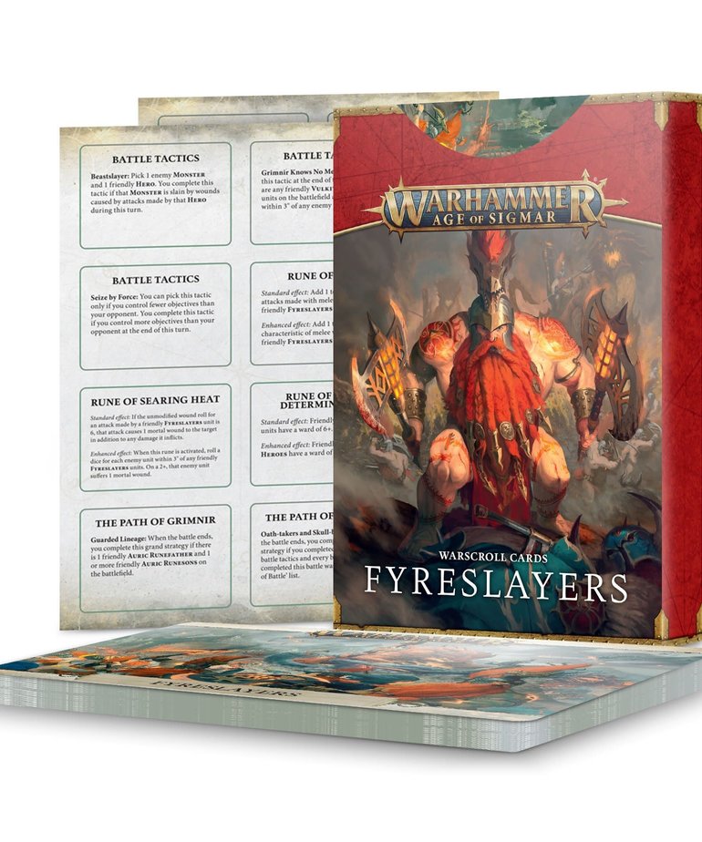 Games Workshop - GAW Warhammer: Age of Sigmar - Warscroll Cards - Fyreslayers
