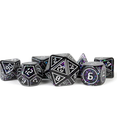 Metallic Dice Games - LIC Polyhedral 7-Die Set - Framed Void