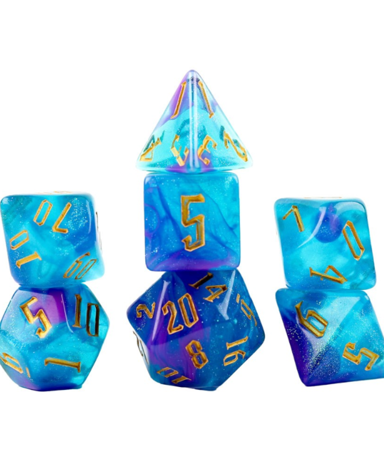 Sirius Dice - SDZ Sirius Dice - Polyhedral 7-Die Set - Cerulean Nebula