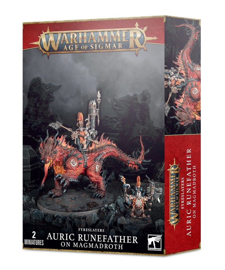 Games Workshop - GAW Warhammer: Age of Sigmar - Fyreslayers - Auric Runefather on Magmadroth