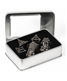 Gameopolis Dice - UDI Hollow Character Class Themed Dice - Silver